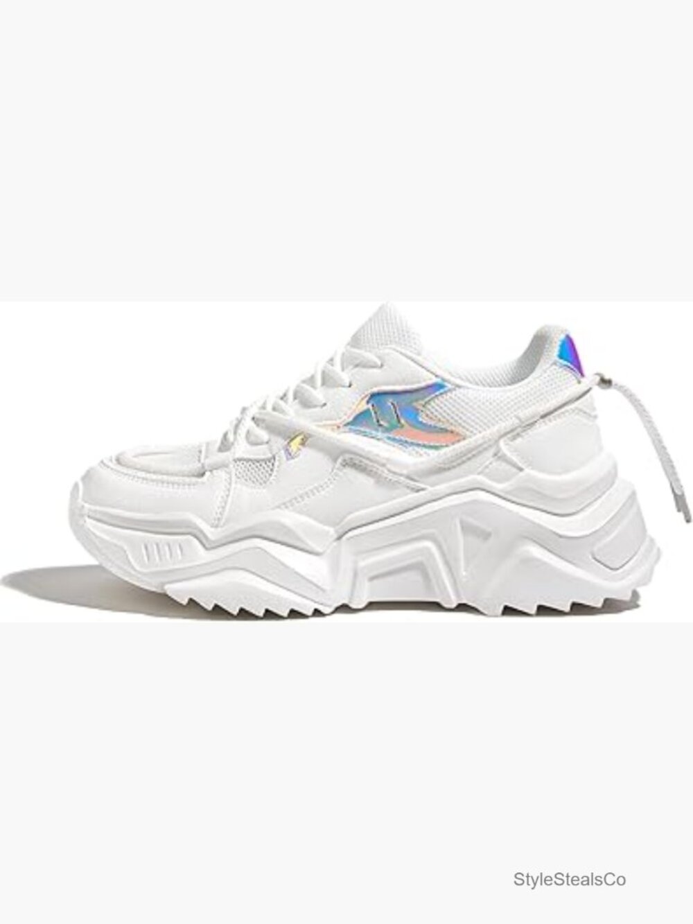 Platform Sneakers Chunky Dad Walking Shoes Retro Colorblock Fashion